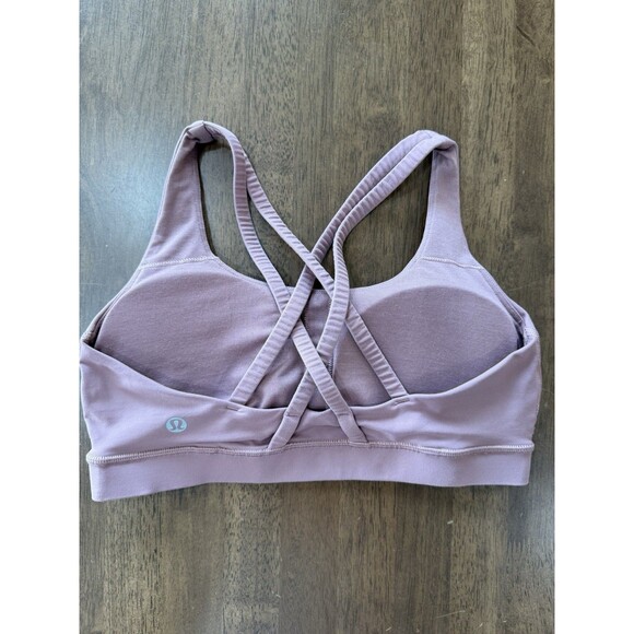 Lululemon Energy Bra Spiced Chai Mauve Crisscross Back Medium Support Size 6 - Picture 7 of 8